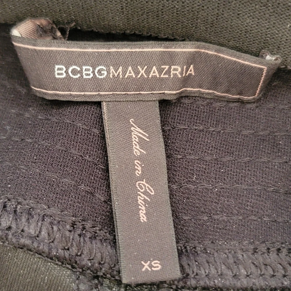 BCBGMaxAzria "Khalin" Women's Sz XS Black Leggings with Zipper Detail LIKE NEW - Picture 3 of 16